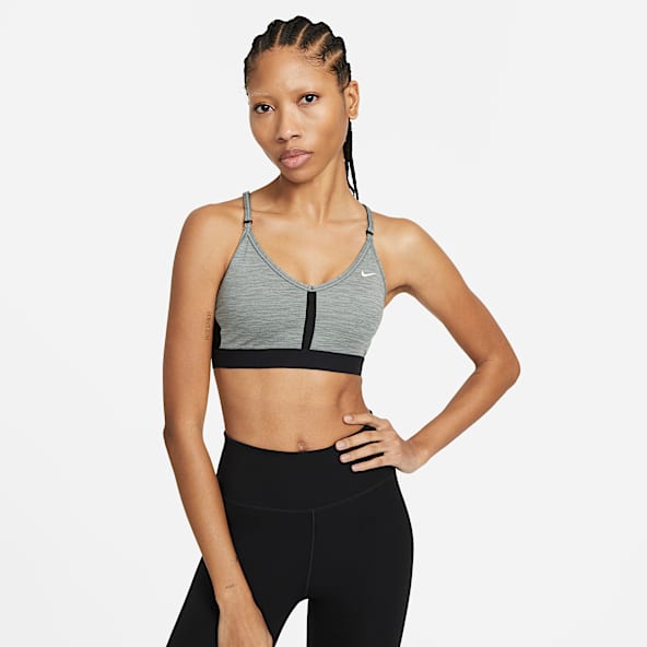 Grey Adjustable Straps Studio Classes Sports Bras. Nike